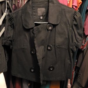 Shirt sleeve cotton blazer